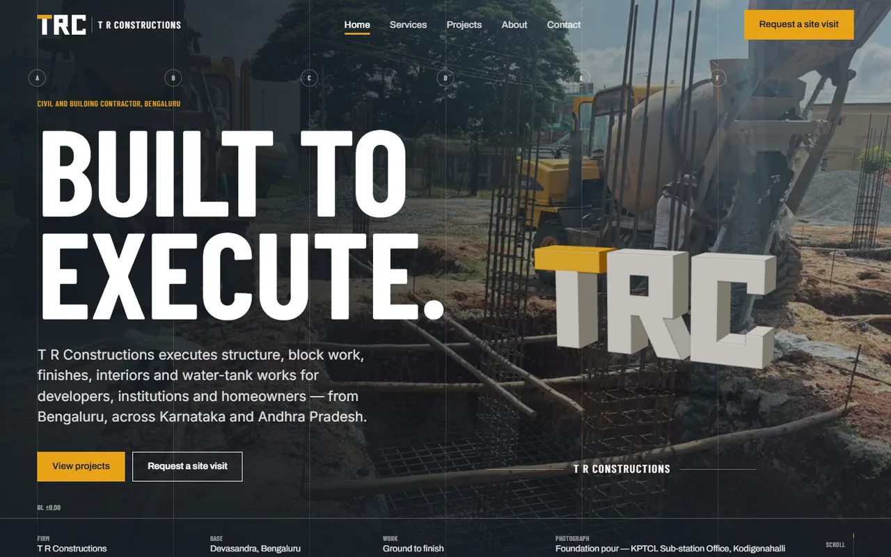 Home page with the 3D TRC mark